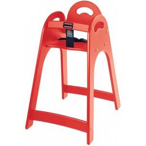 "Koala Kare KB105-03 29 1/2"" Stackable Plastic High Chair w/ Waist Strap, Red"