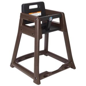 "Koala Kare KB950-09 30 1/4"" Stackable Plastic High Chair w/ Waist Strap, Brown, Polyethylene"