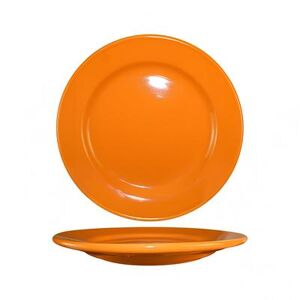 "ITI CA-16-O 10 1/4"" Round Cancun Plate - Ceramic, Orange"