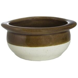 ITI OSC-15 12 oz Soup Crock - Ceramic, American White/Caramel, Brown