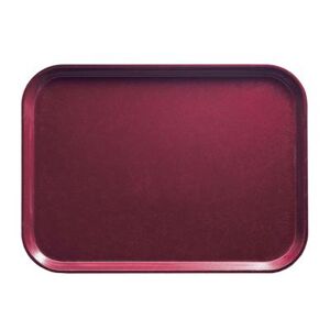 "Cambro 46522 Fiberglass Camtray Cafeteria Tray - 6""L x 4 1/4""W, Burgundy Wine, Red"