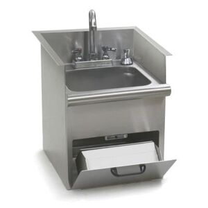 Eagle Group HWB-E (1) Compartment Drop-in Sink - 9 1/4"" x 11 1/2"", Drain Included, Silver"