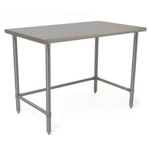 Eagle Group T3048STEB 48"" 16 ga Work Table w/ Open Base & 300 Series Stainless Flat Top, Stainless Steel"