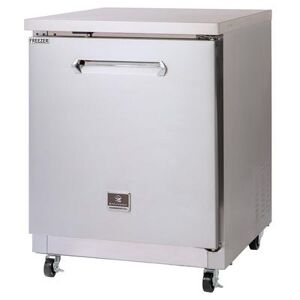 "Kelvinator Commercial KCHUC27F 27"" W Undercounter Freezer w/ (1) Section & (1) Door, 115v, Stainless Steel, 4 Casters, Silver"