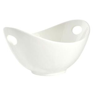 10 Strawberry Street WTR-8CUTOUTBWL 24 oz Oval Curve Bowl - Porcelain, White