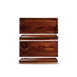 "Churchill ZCAWWBDD1 Buffet Wood Art de Cuisine Rectangular Deli Board - 15 3/4"" x 6 1/2"", Wood, Brown"