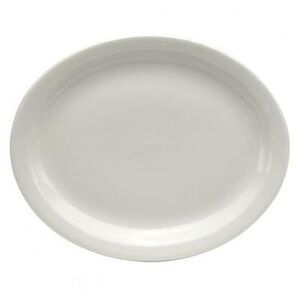 "Oneida F9000000359 Oval Buffalo Platter - 11 1/2"" x 9 1/2"", Porcelain, Cream White"