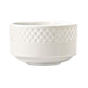 Libbey 999013705 9 oz Round Eos Constellation Bouillon Bowl - Porcelain, Lunar White