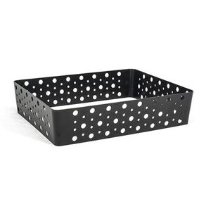 "Front of the House BHO115BKI20 BÂ³ Buffet Building Blocks Rectangular Ice Housing - 12 1/4"" x 9 1/2"" x 2 3/4"", Iron, Matte Black"