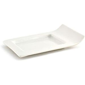 "Front of the House DAP041BEP23 Rectangular Nami Plate - 5 3/4"" x 3 3/4"", Porcelain, White"