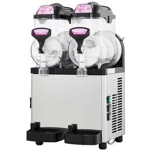 "ICETRO SSM-52 Frozen Drink Machine w/ (2) 2 gal Bowls, Black & Stainless, 16""W, 115v, Silver"