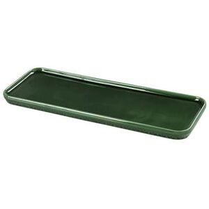 "Yanco GG-513 Rectangular Coupe Plate - 13 1/2"" x 4 3/4"", Ceramic, Green Gem"