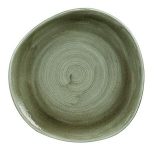 "Churchill PABGOG111 11 1/4"" Round Patina Plate - Ceramic, Burnished Green"