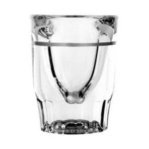 Anchor 5280/1612UL 1 1/4 oz Fluted Whiskey Shot Glass with 1/2 oz. Cap Line, 6 Dozen, Clear