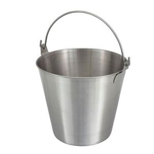 Winco UP-13 13 qt Utility Pail, Stainless, 13 Quart, Stainless Steel