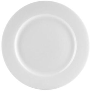 "CAC UVS-6 6 1/4"" Round Universal Plate - Porcelain, Super White"