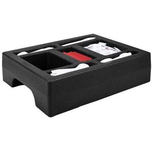 "Cambro LCDCH10110 Camtainer Condiment Holder - 20"" x 16"" x 4 13/16"", Black"