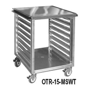 "FWE OTR-16-MS 21 1/2"" Mixer Table w/ All Stainless Pan Slide Base, Mobile, 26 1/2""D, Stainless Steel"