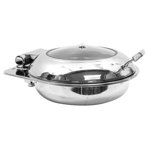 Tablecraft CW40165 Round Chafer w/ Hinged Lid & Induction Heat, Stainless Steel