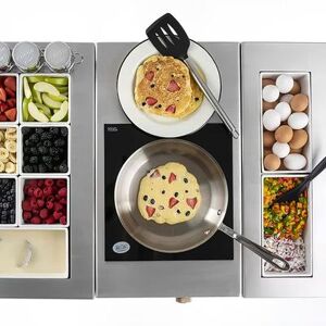 "Tablecraft CWACTION7BRA Countertop Induction Range w/ (1) Burner, 25 1/4"" x 14 1/4"" x 5 3/4"", Brushed Finish"