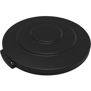 Carlisle 84101103 Round Flat Top Lid for 10 gal Trash Can - Plastic, Black