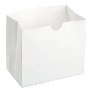 "American Metalcraft SBW4 Mini Disposable Snack Bag - 4 1/4""L x 2 1/2""W x 3 3/4""H, White, Grease Resistant"