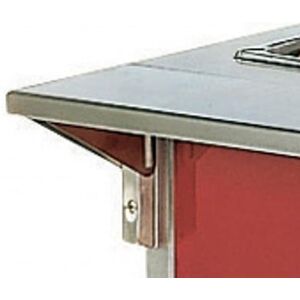 "Vollrath 38994 60"" Plate Rest for Cashier Station - Mounting Kit, 7"" Surface Width, Stainless Steel, For Affordable Portable Bases, Silver"