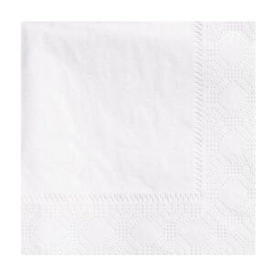 Hoffmaster 180330 1/4 Fold Beverage Napkins - 2 ply, White, Regal Embossed