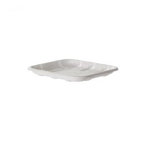 "Eco Products EP-MP1SNFA Vanguard Meat & Produce Tray - 5 1/2"" x 5 1/2"", Molded Fiber, White"