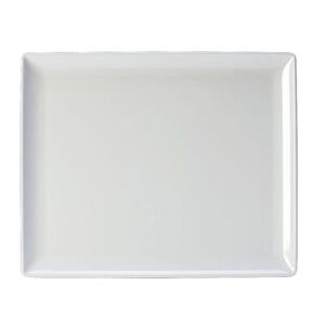 "Steelite 68A417EL593 12 3/4"" x 10 1/2"" Rectangular Creations Platter - Melamine, White"