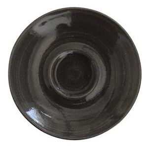 "Churchill MOIBESS1 4 1/2"" Round Monochrome Espresso Saucer - Ceramic, Iron Black"