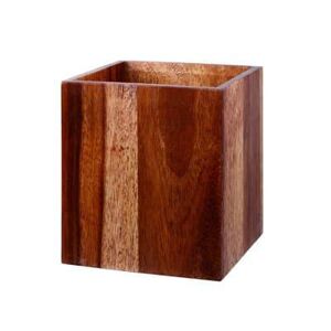"Churchill ZCAWLBR 1 7 1/4"" Square Alchemy Buffet Cube Riser - Igneous Wood, Brown"