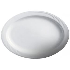 "Cameo China 301-123 11-3/4"" x 8-1/2"" Oval Bostonian Platter - Ceramic, White"