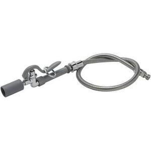 "T&S B-0100-C-SWV Pre-Rinse Spray Valve w/ 44"" Flexible Hose, Low-Flow Tip, Stainless, Stainless Steel"