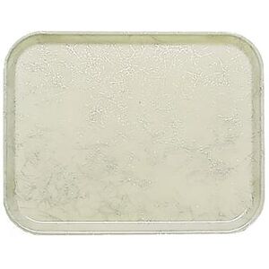 "Cambro 46531 Fiberglass Camtray Cafeteria Tray - 6""L x 4 1/4""W, Galaxy Antique Parchment Silver, Gray"