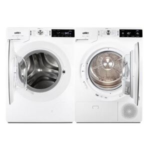 Summit SLS24W3P Front Load Stackable Washer/Dryer Combo - 3 Prong Plug, White, 220v/1ph