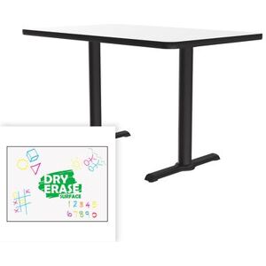 "Correll BTT3048DE-80-09-09 Rectangular CafÃ©/Breakroom Table w/ Dry Erase Markerboard Top, 48""W x 30""D x 29""H, Black"