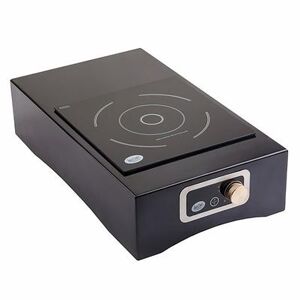 "Tablecraft CWACTION7BRATBK Countertop Induction Range w/ (1) Burner, 25 1/4"" x 14 1/4"" x 5 3/4"", Brushed Finish, Black"