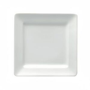 "Oneida F8010000127S 7 1/4"" Square Buffalo Plate - Porcelain, Bright White"
