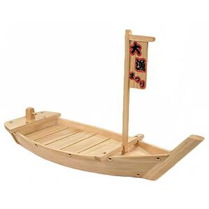 "Thunder Group WOBOAT76 30"" Boat Display Tray, Wood"