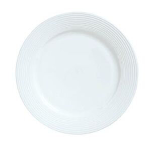 "Libbey 911196004 9 1/4"" Round Plate w/ Repetition Pattern & Shape, White"