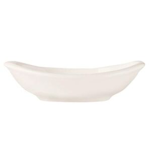 Libbey INF-050 4 oz Oval Porcelain Fruit Bowl, Bright White, Infinity
