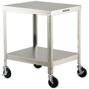 "Lakeside 716 21 1/4"" Mixer Table w/ All Stainless Undershelf Base, Mobile, 25 1/4""D, Stainless Steel"