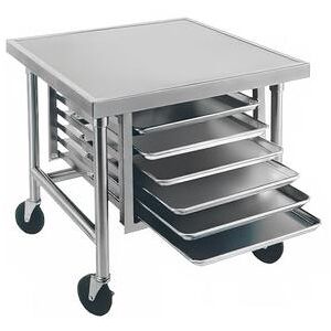 "Advance Tabco MT-MG-300 30"" Mixer Table w/ Galvanized Pan Slide Base, Mobile, 30""D"