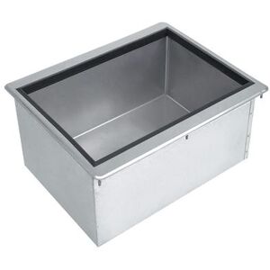 "Advance Tabco D-24-IBL 21"" x 18"" Drop In Ice Bin w/ 50 lb Capacity - Insulated, Stainless, Sliding Cover, Rubber Thermal Breaker, Stainless Steel"