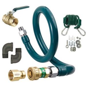 "Krowne M12572K Royal Series 72"" Gas Connector Kit w/ 1 1/4"" Male/Male Couplings, PVC-Coated Stainless Steel"