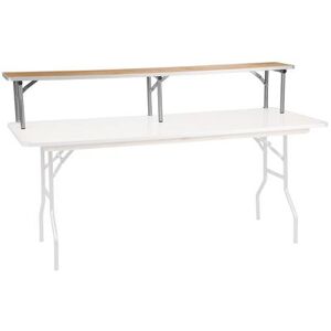 "Flash Furniture XA-72-RS-GG Folding Bar Top Riser w/ Birchwood Surface - 72""W x 12""D x 12""H"