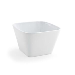 "Front of the House DBO036WHP13 28 oz Square Mod Bowl - 5 1/2"" x 5 1/2"", Porcelain, Superwhite"