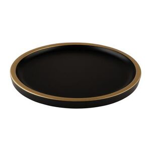 "Elite Global Solutions B246080-GLDB 8 1/4"" Round Melamine Bowl Lid, Black/Gold"