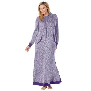 Plus Size Women's Marled Hoodie Sleep Lounger by Dreams & Co. in Plum Burst Marled (Size 30/32)